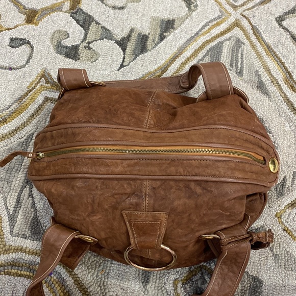 💕 Gustto Baca vintage brown Italian soft leather large satchel $690 💕 - Picture 8 of 16